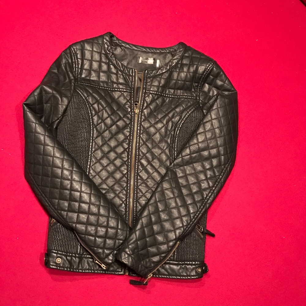 Faux Leather Moto Jacket